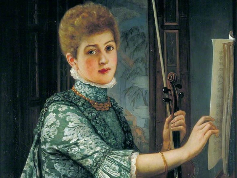 1834-George Adolphus Storey - La violinista - Guildhall Art Gallery & London's Roman Amphitheatre